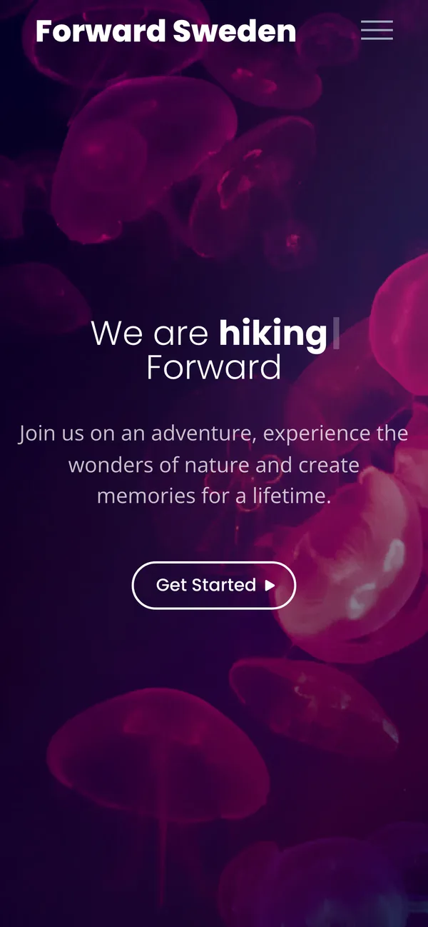 Forward Sweden website on a phone
